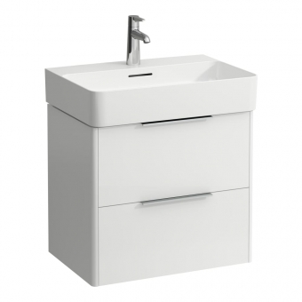 Spintelė praustuvui Laufen BASE 583x391x515 mm, su dviem stalčiais, praustuvui 810283, spalva- balta blizgi 